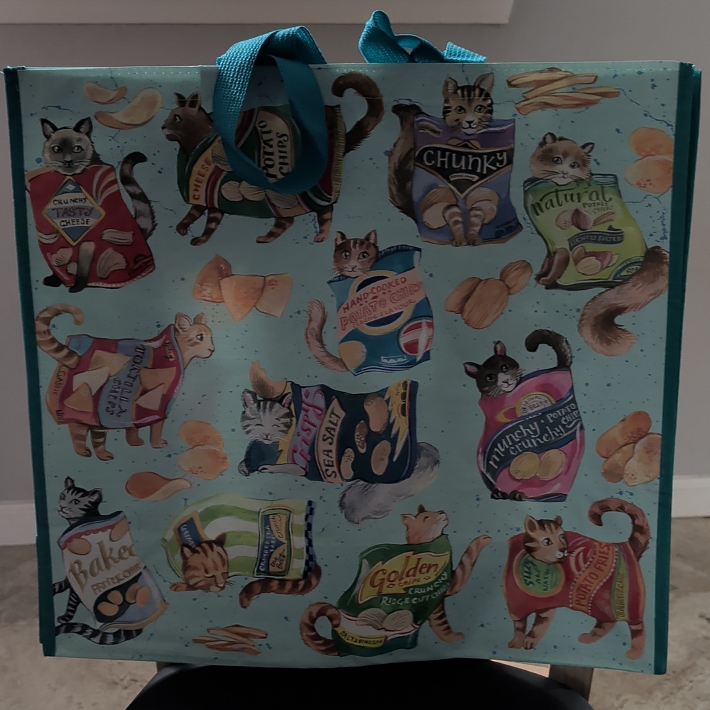 TJ Maxx Reusable "Cats" Shopping Tote Bags (Set Of 3) NWT - Picture 2 of 4